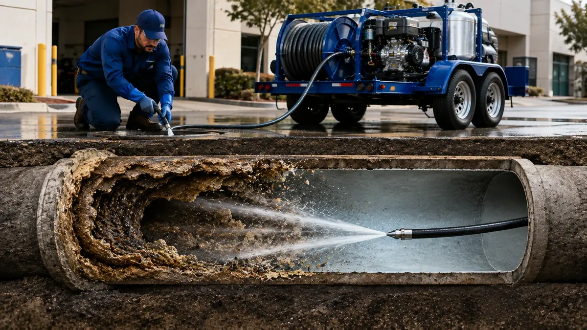 Sewer Pipe Descaling in Lake Arrowhead