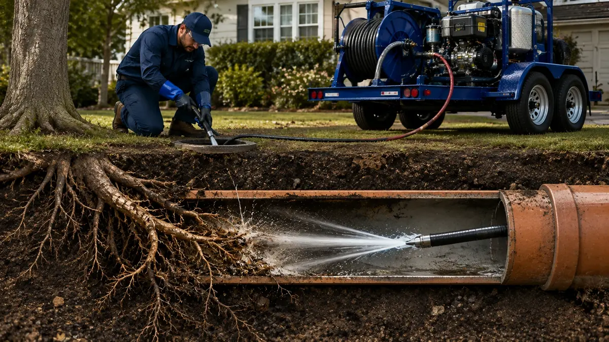 Tree Root Removal with Hydro Jetting in Lake Arrowhead